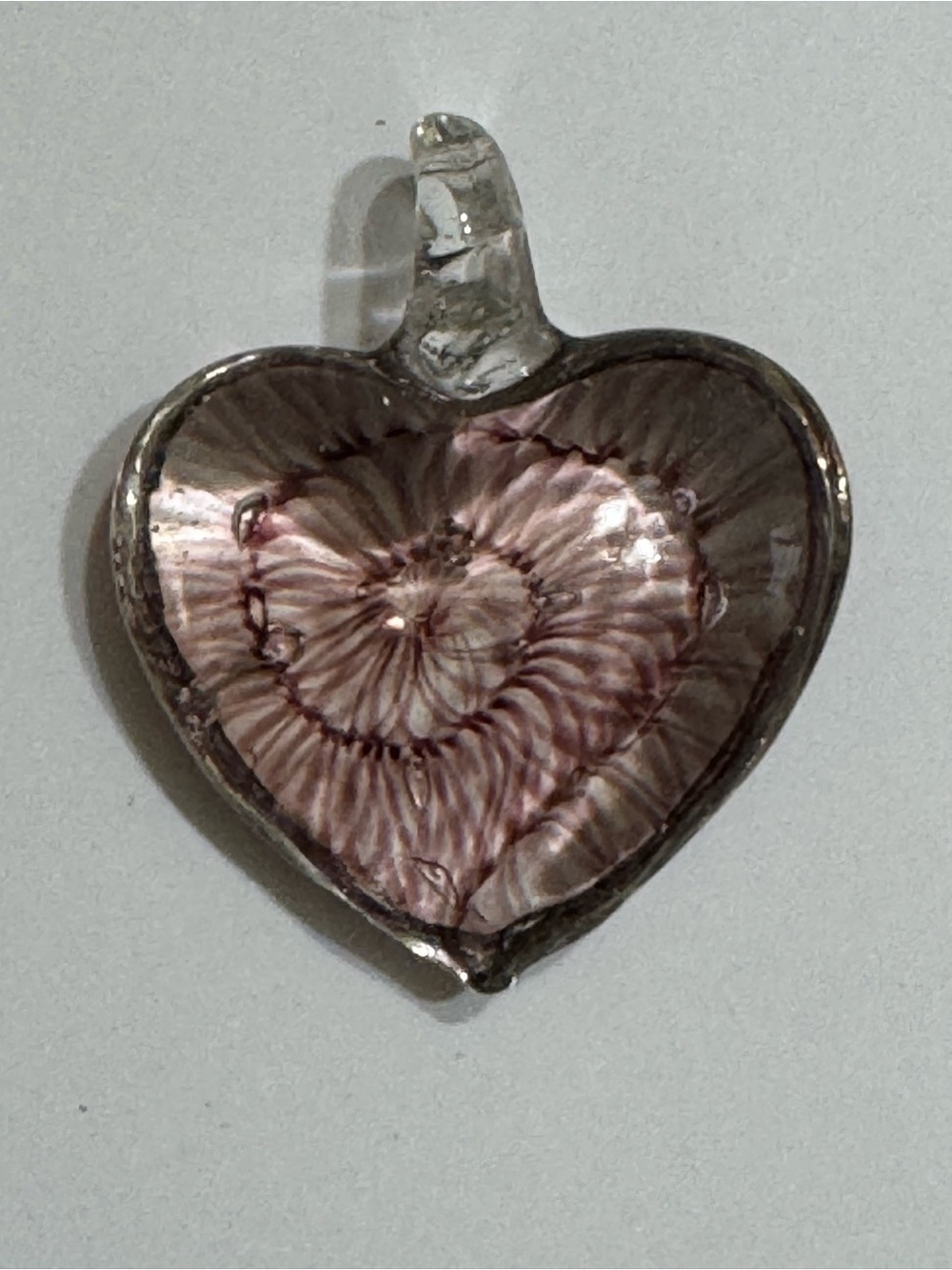 HAND BLOWN GLASS HEART PENDANT